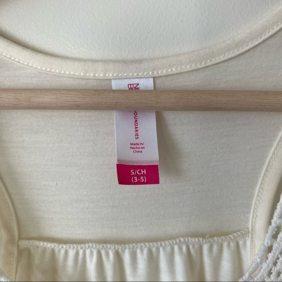 White Natural Crochet Tank with Fringe Top - Picture 6 of 7